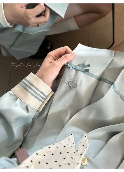 "Mint Whisper" Mint White Sailor Uniform Set
