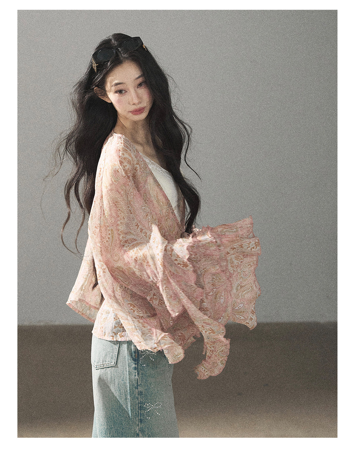 170726 "A Place Where Softness Rests" Lotus Mauve Ruffle Tie-Front Cover-Up Cardigan