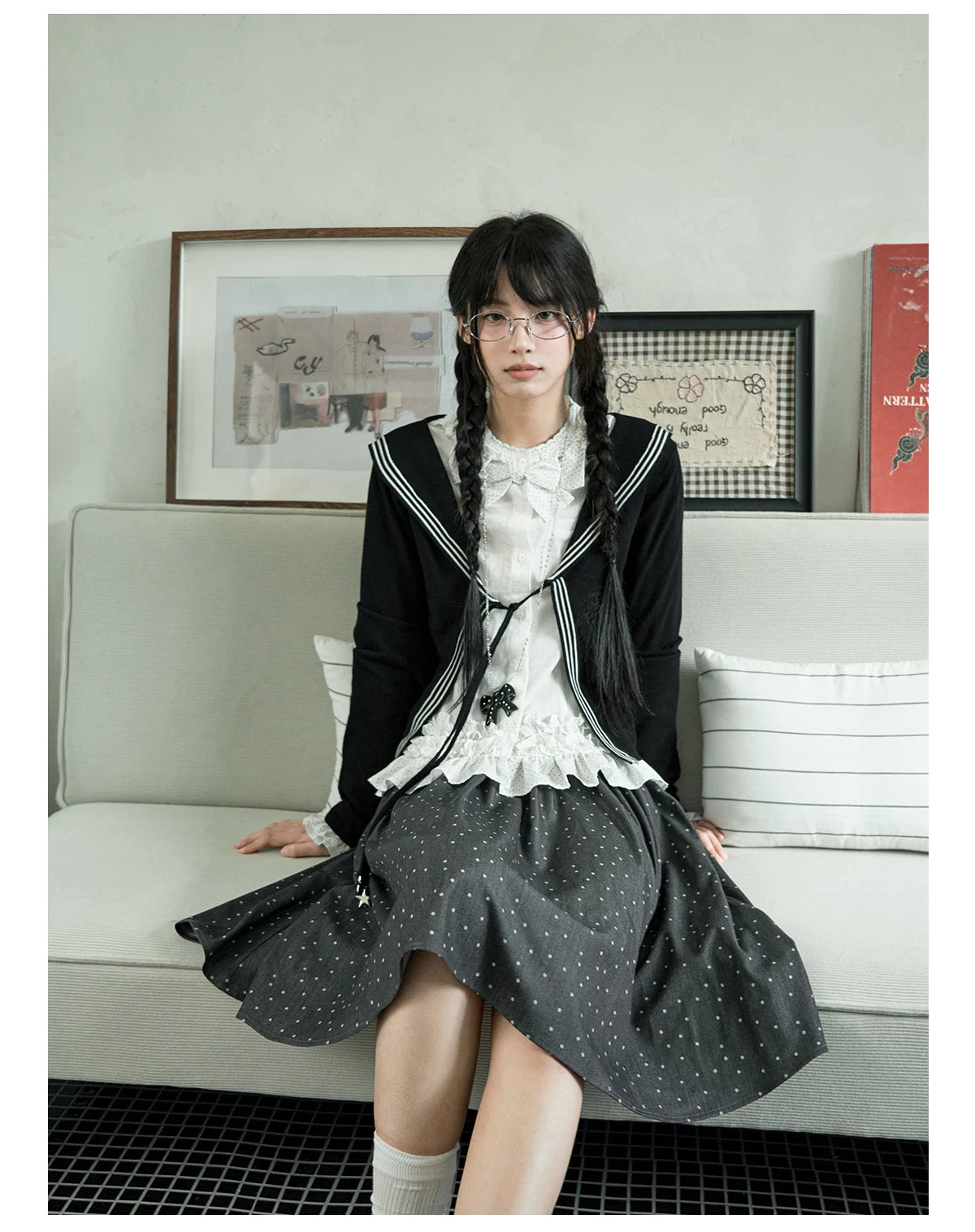 "Starlit Gap" White Blouse Collection