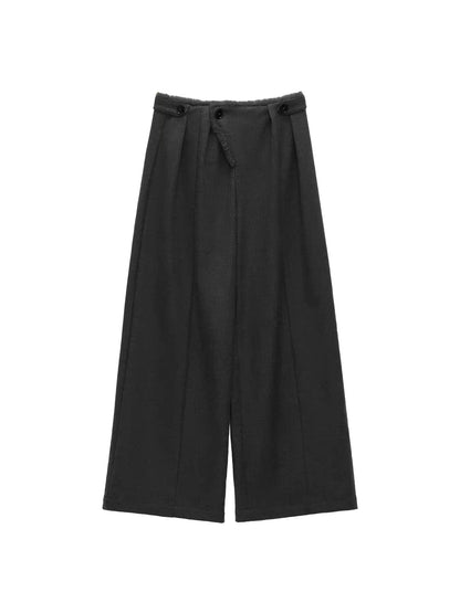 MAMC - Fleece-Lined Grey Relaxed Straight-Leg Trousers WE903
