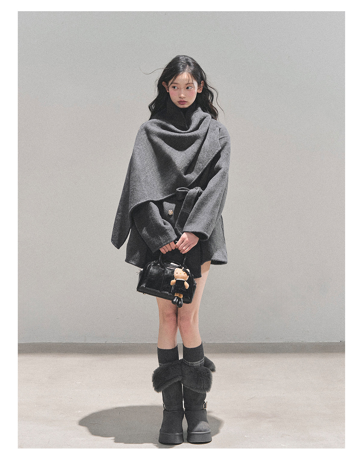 少也眼 “Winter Balcé Whisper” Wool Blend Overcoat - Gray (2nd Lookbook) 7886436