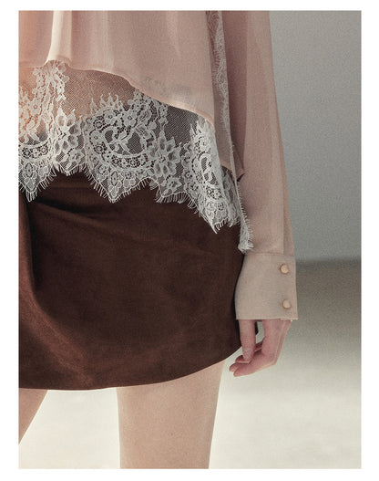 170726 "Blooming Evening Sakura" Soft Pink Lace Cover-Up Blouse