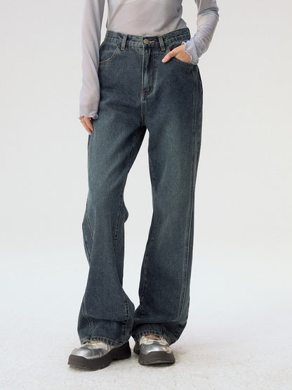 [CAN] "Wildflower Echoes" Vintage Indigo Denim Set (Jacket / Flared Pants / Midi Skirt)