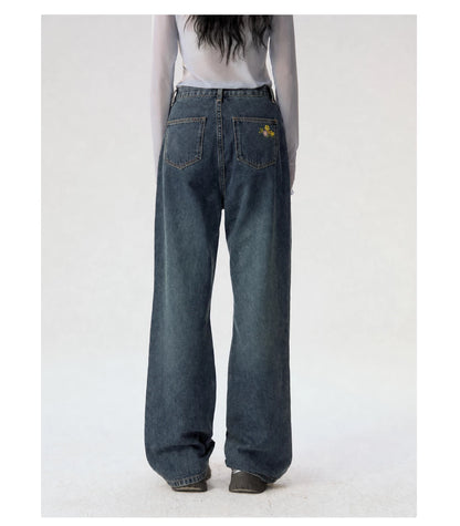 [CAN] "Wildflower Echoes" Vintage Indigo Denim Set (Jacket / Flared Pants / Midi Skirt)