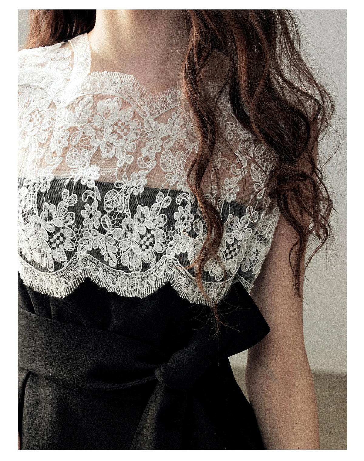 "The Quiet Strength" Black Iris Lace Sleeveless Crop Top