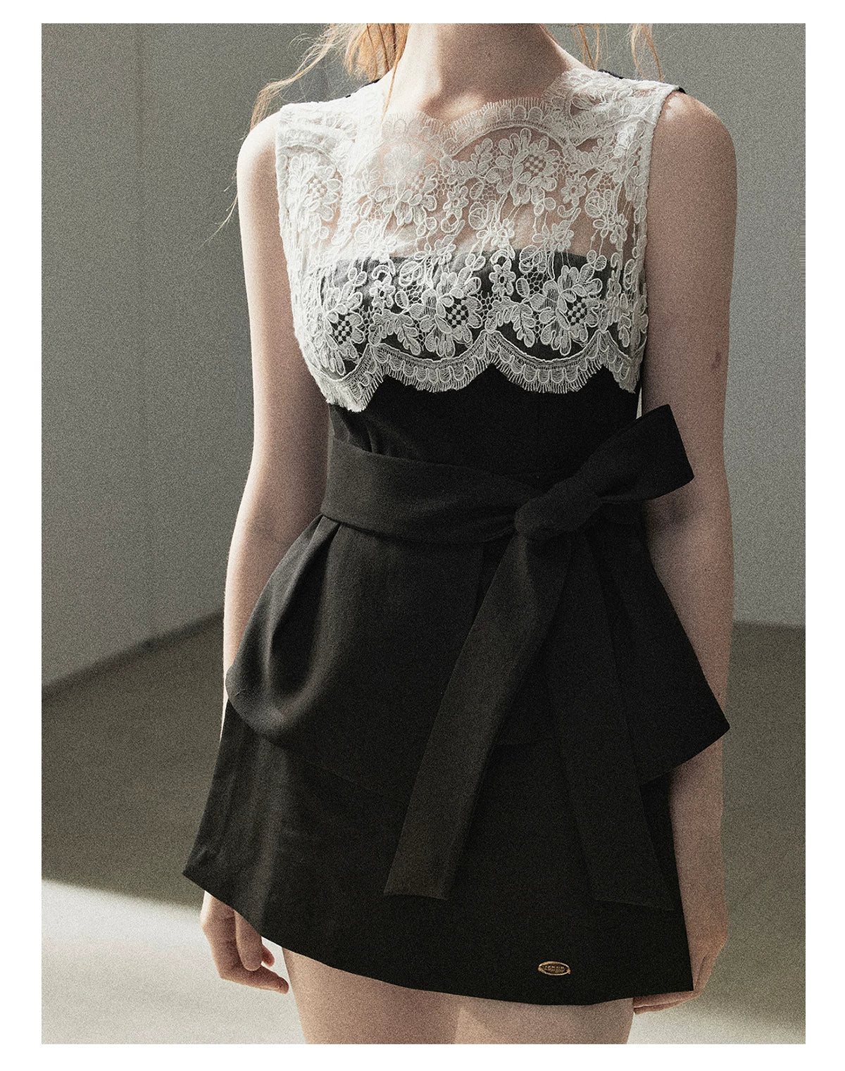 "The Quiet Strength" Black Iris Lace Sleeveless Crop Top