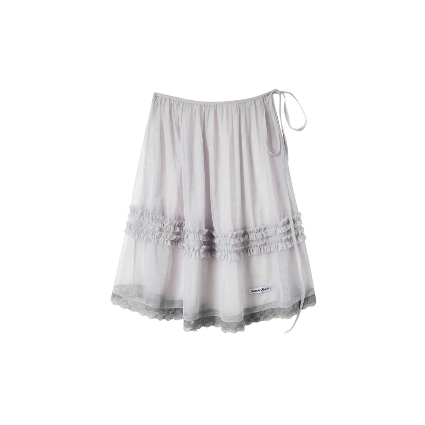 "Lavender Daydream" Layered Collection (Cami Top / Tie Cardigan / Pleated Midi Skirt / Mesh Overlay Skirt / Vintage Jeans)
