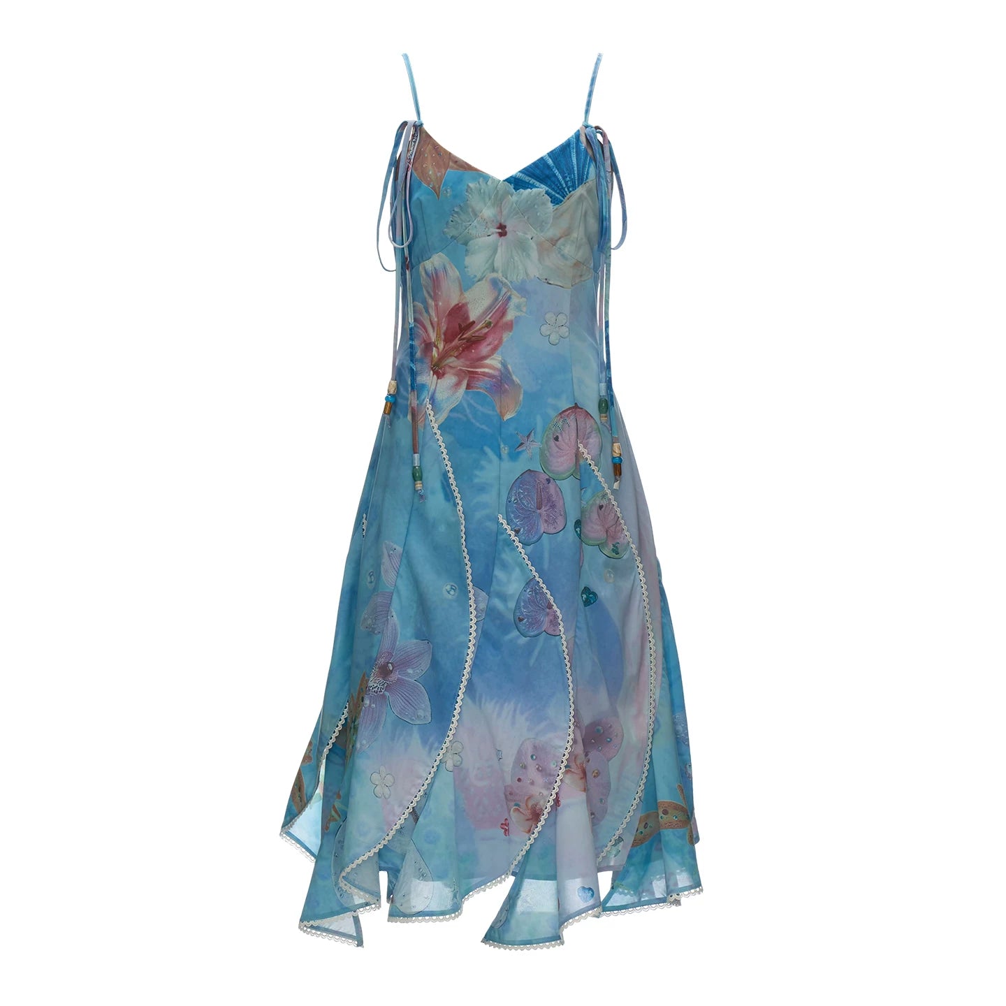 "Ocean Bloom Mood" Layered Dress WE911
