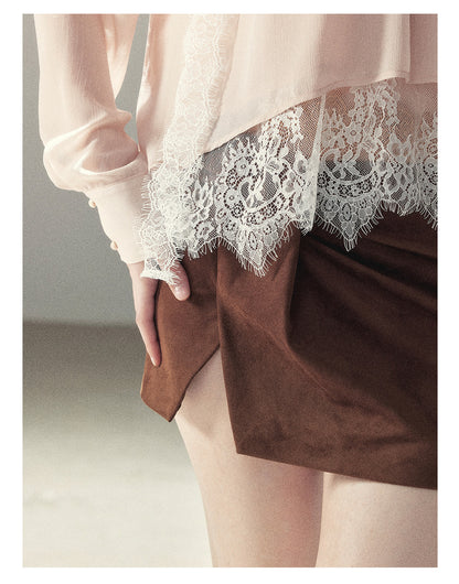 170726 "Blooming Evening Sakura" Soft Pink Lace Cover-Up Blouse