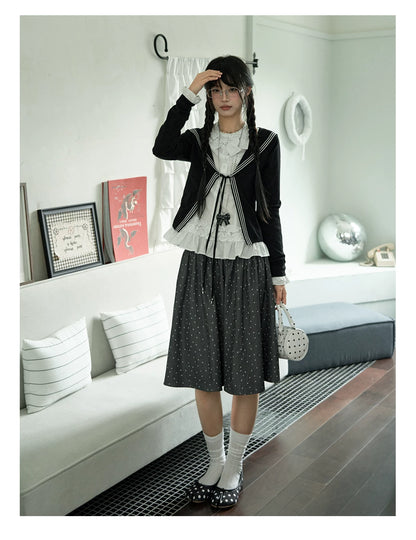 "Starlit Gap" White Blouse Collection