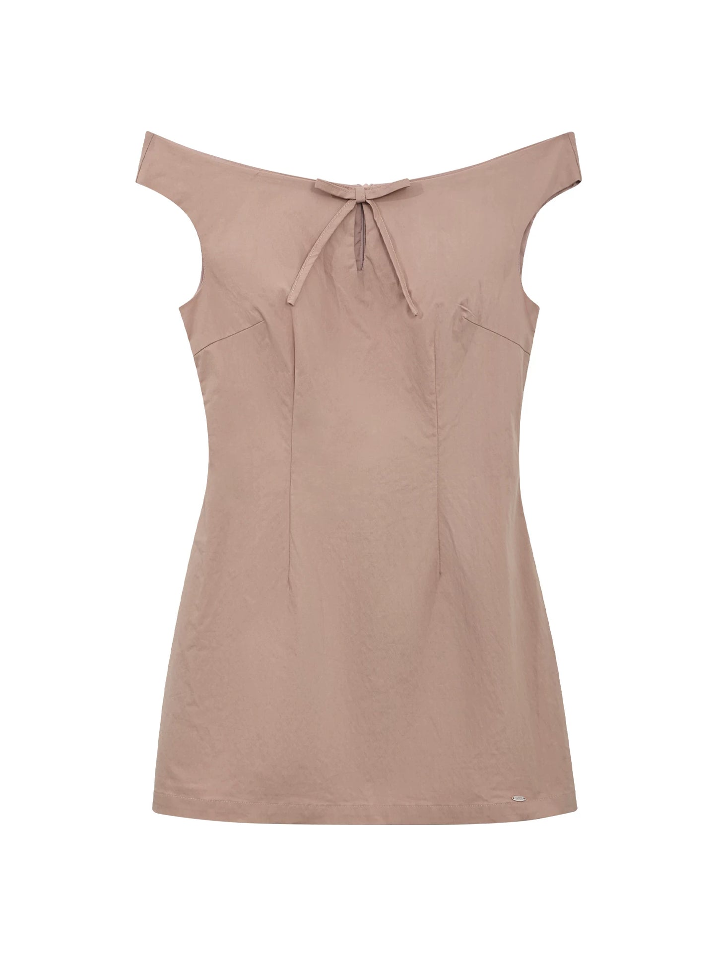 "Blush Departure" Pink Off-Shoulder A-Line Mini Dress