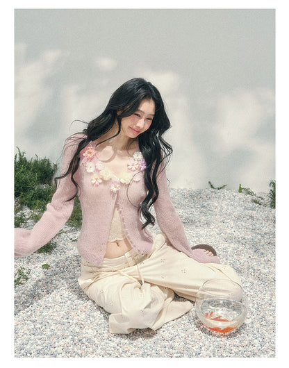 "Translucent Skin" Cream Apricot Lace Camisole Top 455335