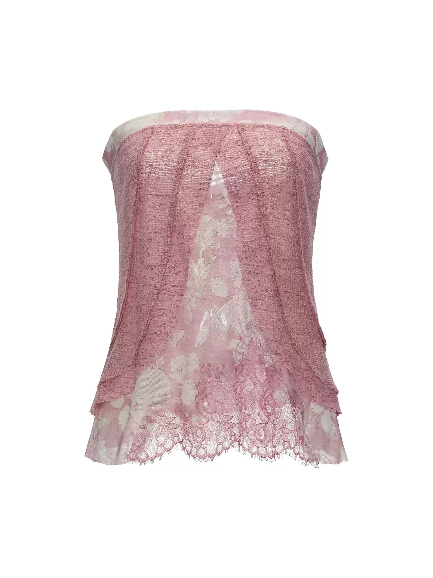 Blush Pink Phoenix Paisley Scarf-Hem Cami Top