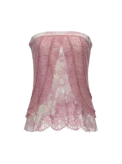 Blush Pink Phoenix Paisley Scarf-Hem Cami Top
