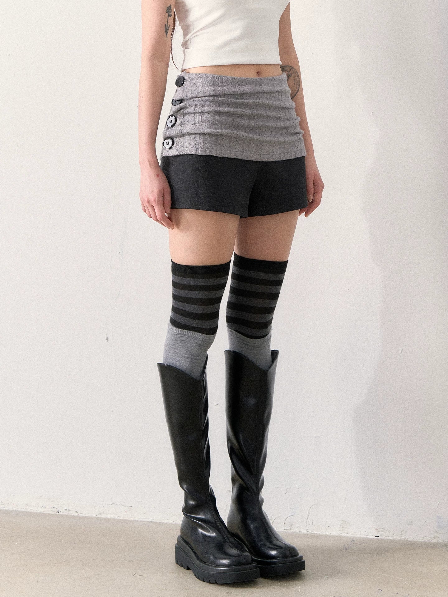 [TMMG] Napoleon-Inspired Double-Breasted Blazer & Cuffed Shorts Set