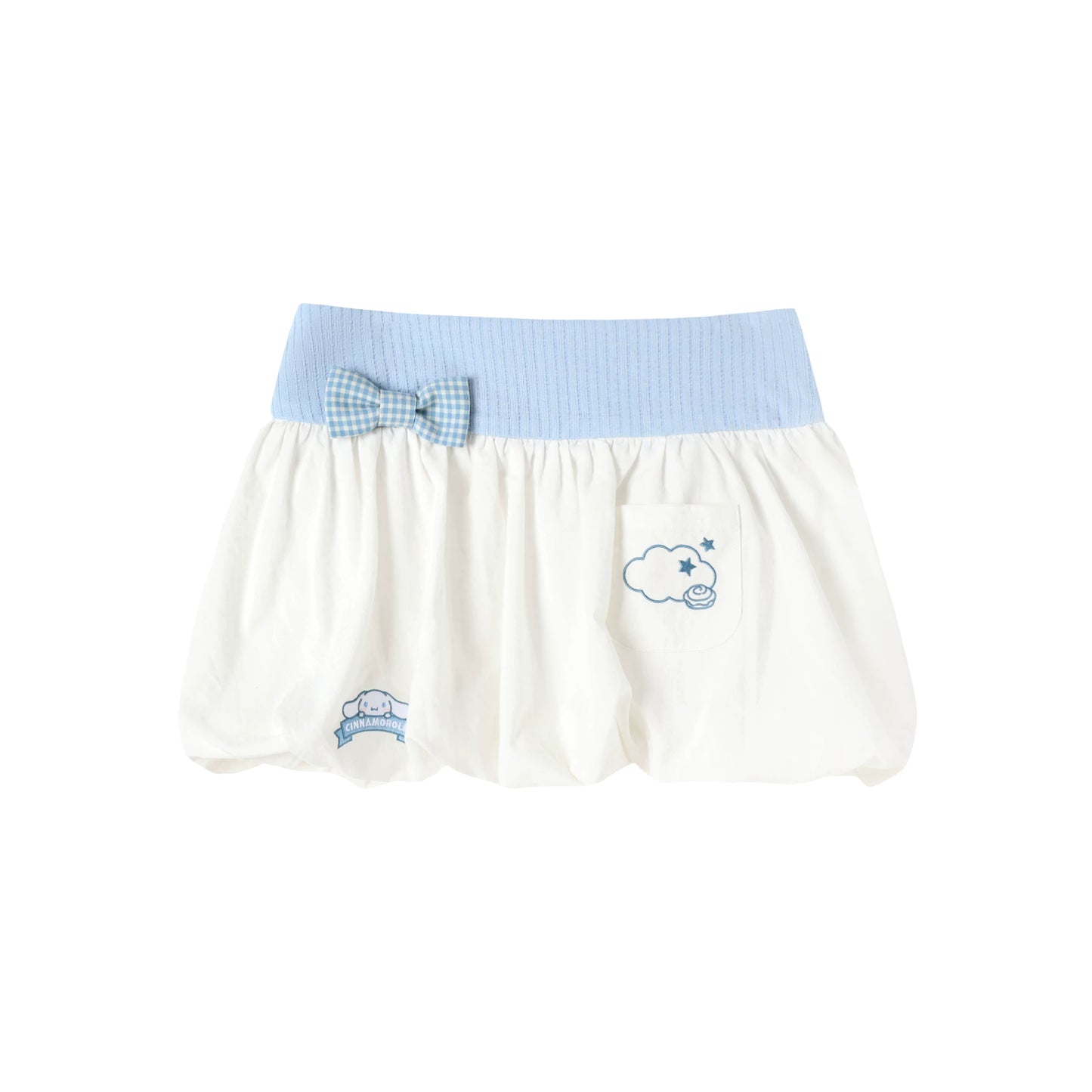 Two Ways to Wear! Cinnamoroll Cropped Cardigan / Round-Neck Blouse / Bubble Skort