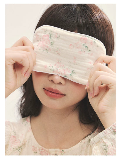 "Floral Journal" Cream Floral Pajama Collection (Free Eye Mask)