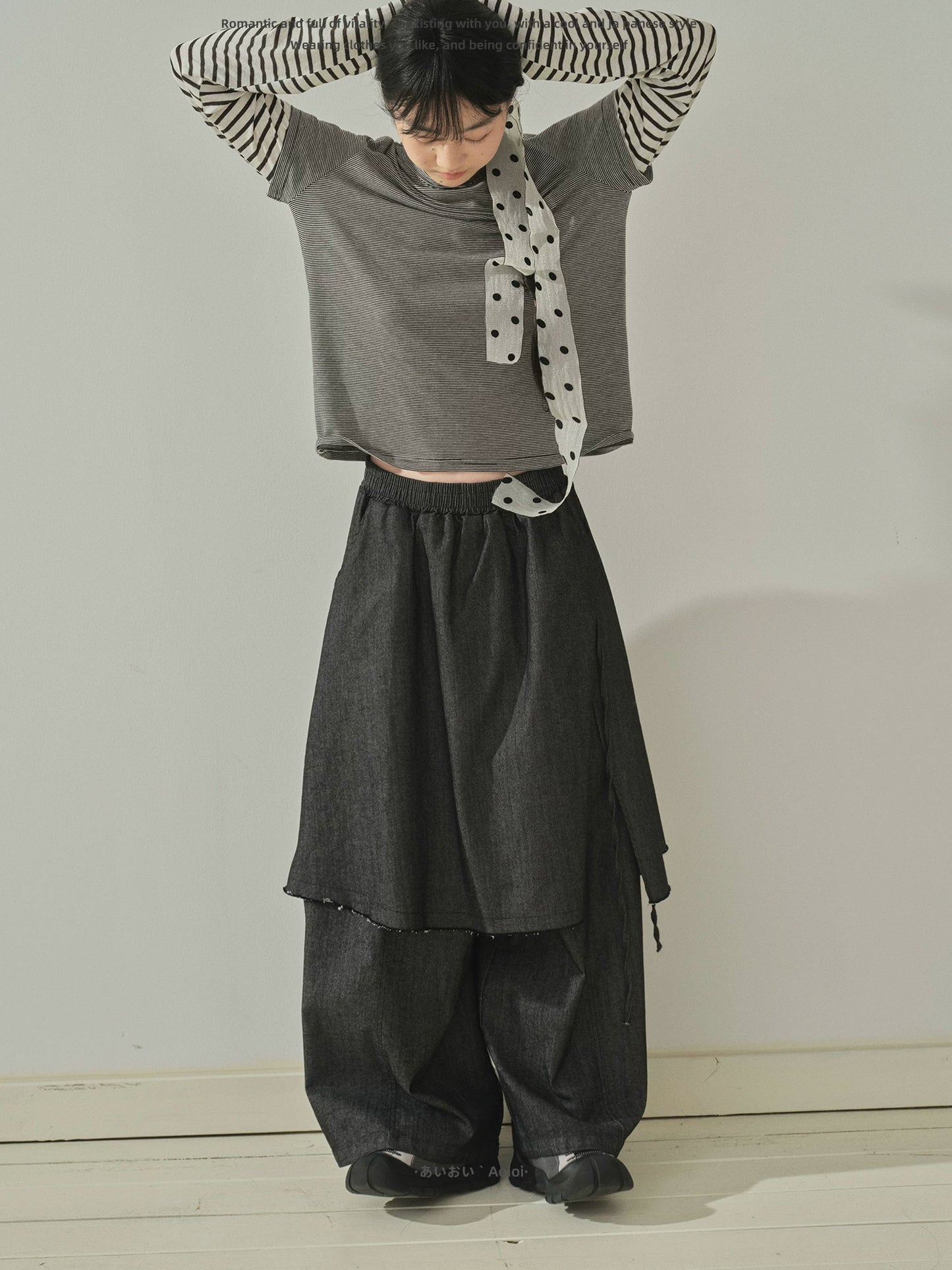 "Archive Fade" Dark Indigo Layered Wide Leg Jeans