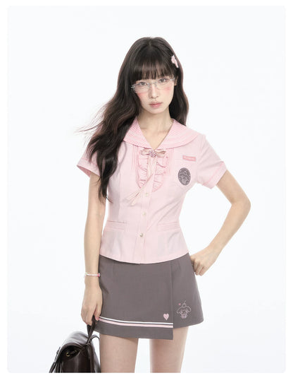 "Macaron Melody" Sailor Collar Set