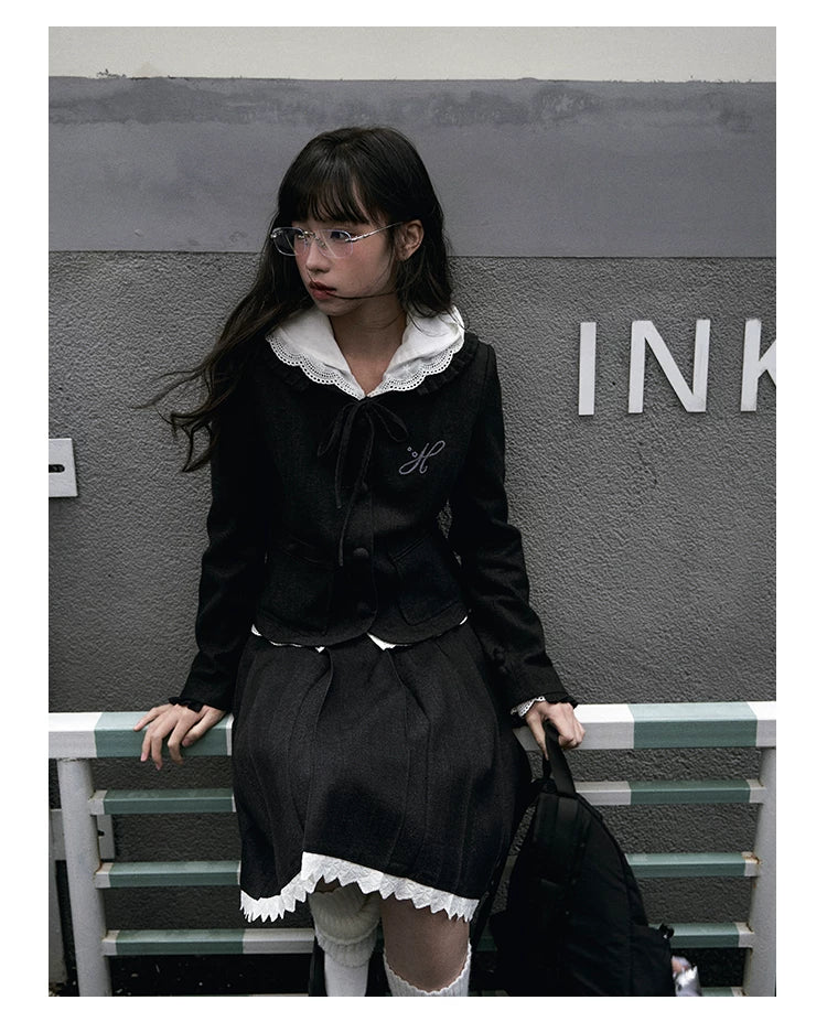 "Classic Belle" Sailor Blazer Collection (Blazer/ Pleated Skirt/ Hooded Blouse)