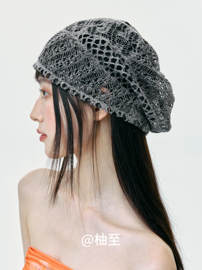 Open-Knit Mesh Beanie – Lightweight Breathable Slouchy Hat
