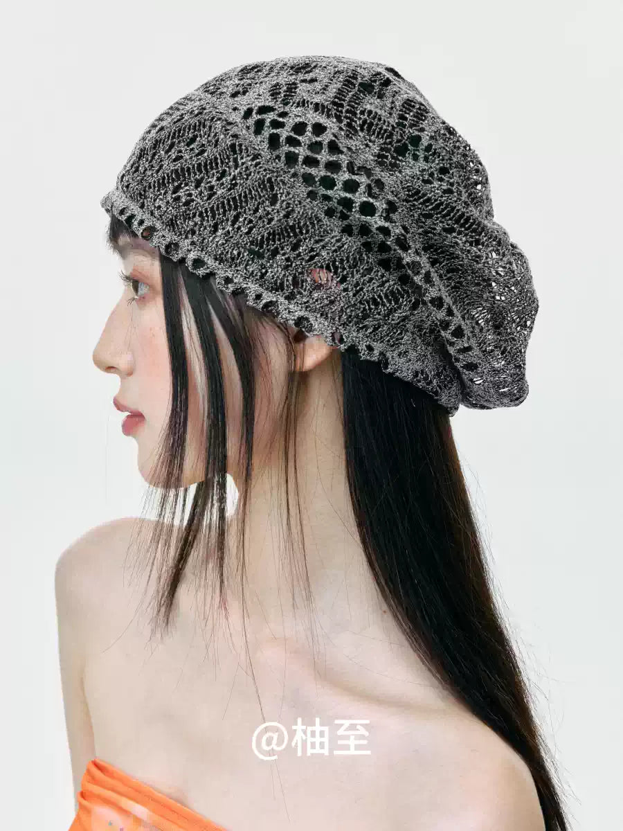 Open-Knit Mesh Beanie – Lightweight Breathable Slouchy Hat