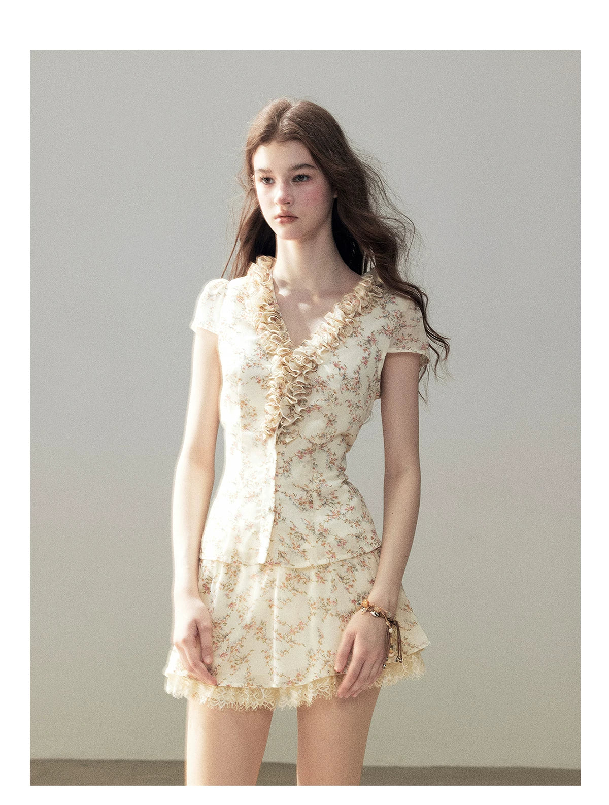 "Daisies in Your Arms" Soft Goose Yellow Chiffon Set