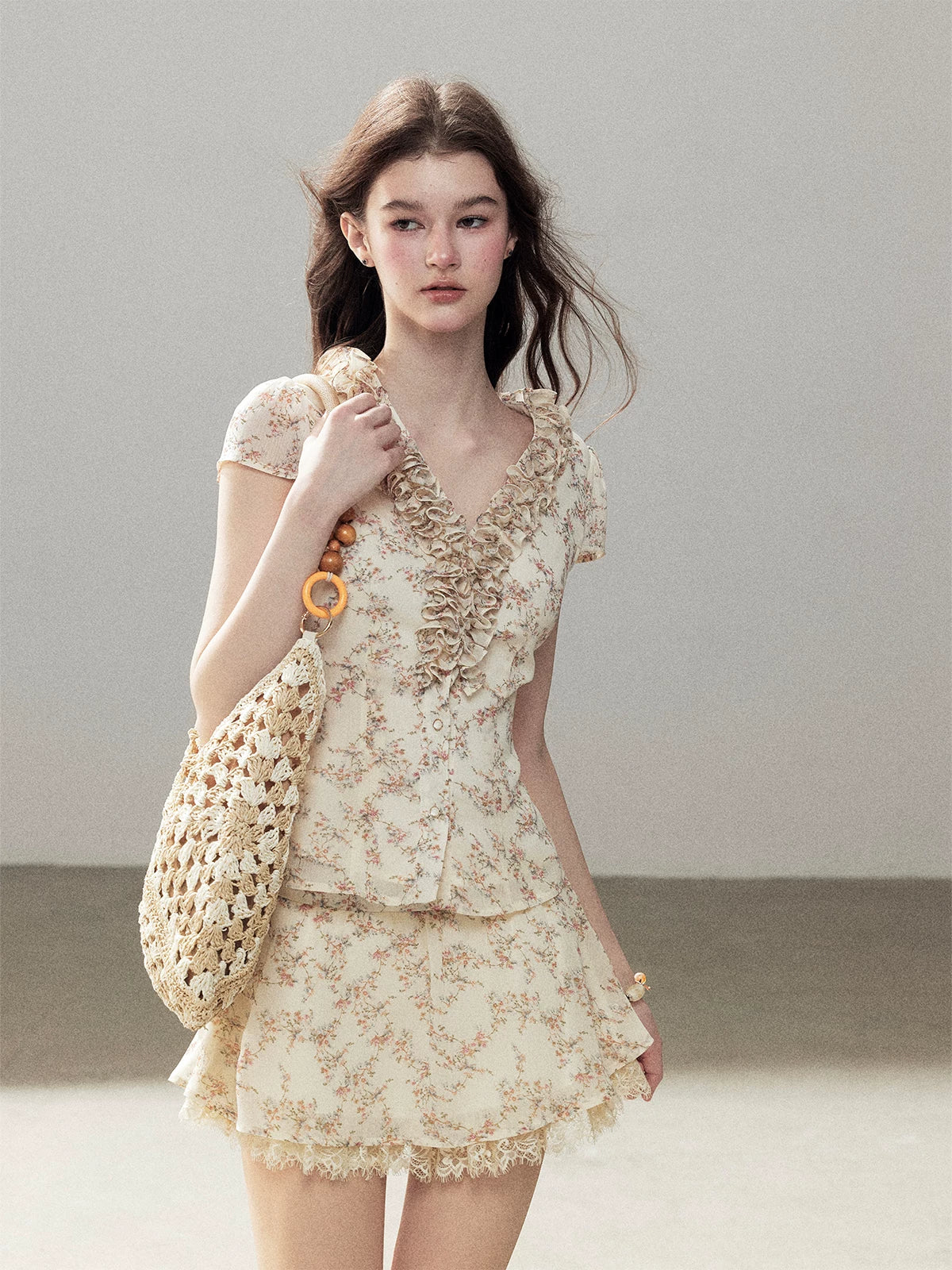 "Daisies in Your Arms" Soft Goose Yellow Chiffon Set