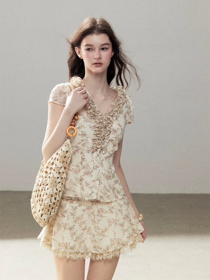 "Daisies in Your Arms" Soft Goose Yellow Chiffon Set