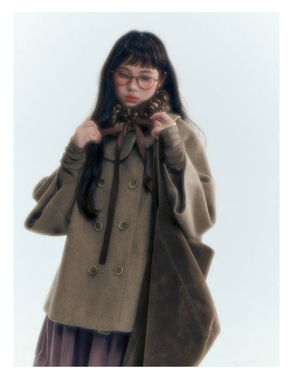Horridale - [FREE GIFT] Vintage Bow-Tie Faux Fur Collar Scarf (Cream White / Brown)