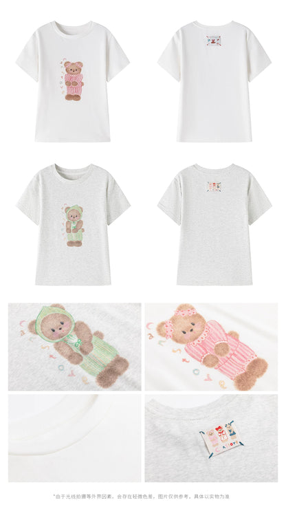 "Bear Pajama Party" Teddy Knit Tee LL2026036