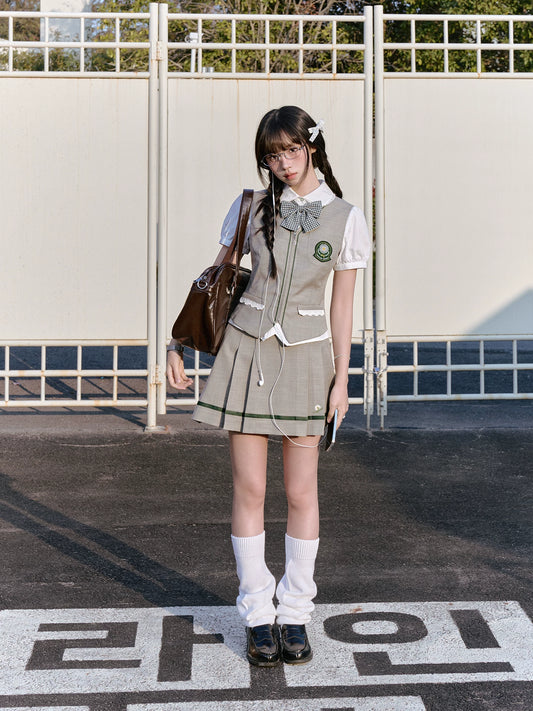 “Daisy & Spring” Gray Sailor School Uniform Set
