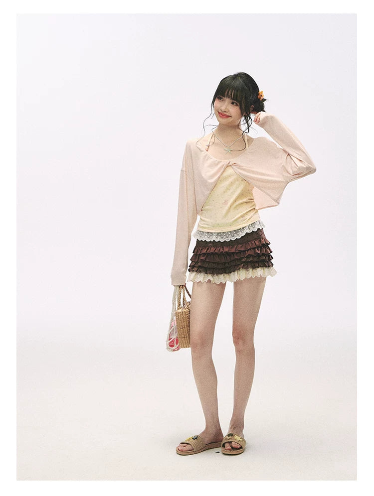 "Layer Cake" Chocolate Brown Lace Ruffle Bloomers