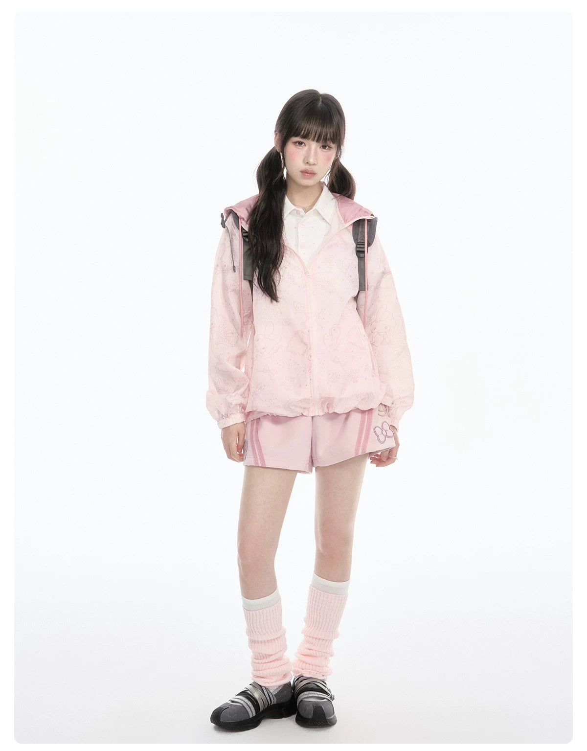 "Pink Ocean Dream" Summer Campus Collection (Shirt/ Shorts/ Skirt/ Jacket)