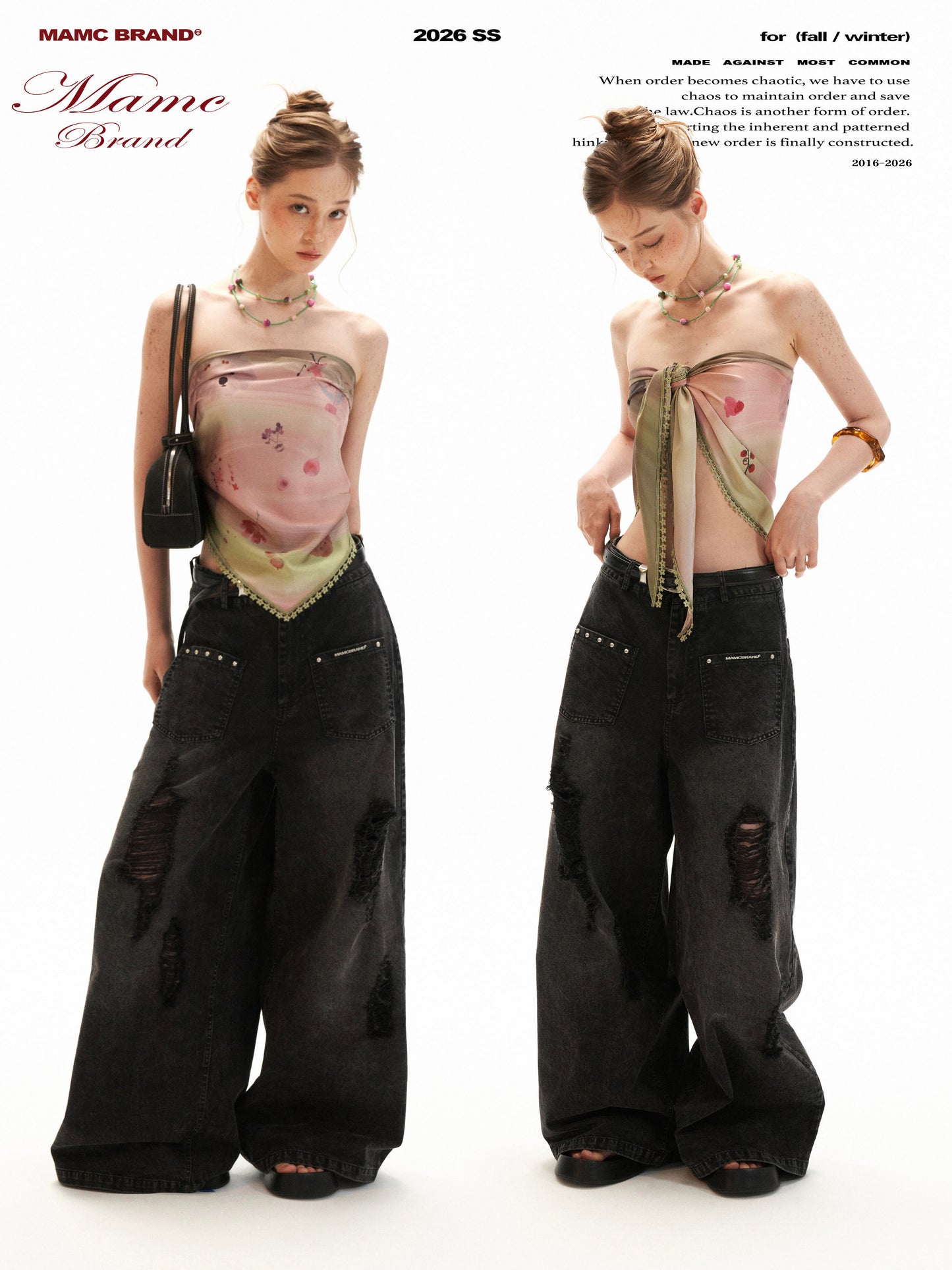 Pink Swirl Scarf-Hem Reversible Tube Top