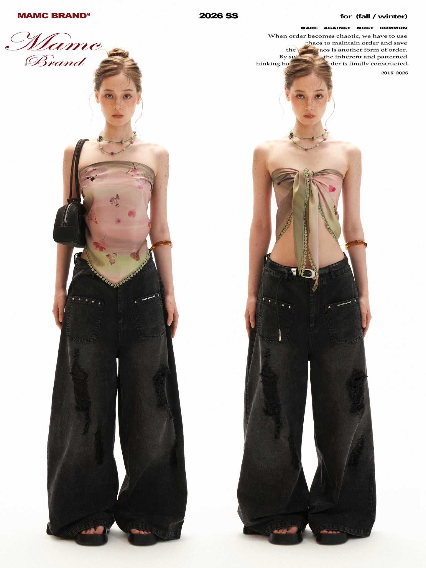 Pink Swirl Scarf-Hem Reversible Tube Top