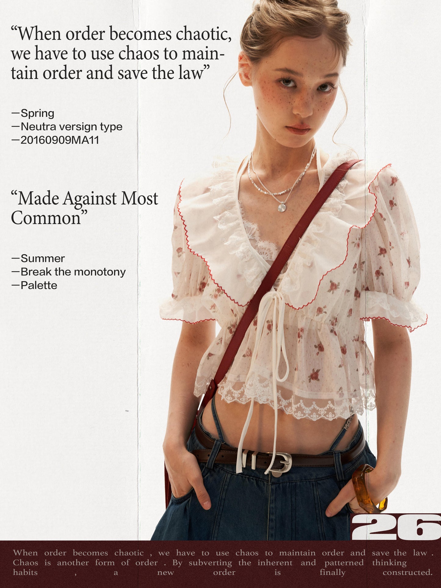 Polka Floral Ruffle Tie Puff Sleeve Top