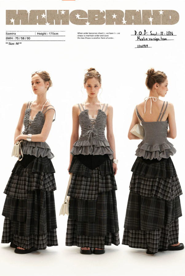 Ruched Ribbon Corset Cami Set WE995