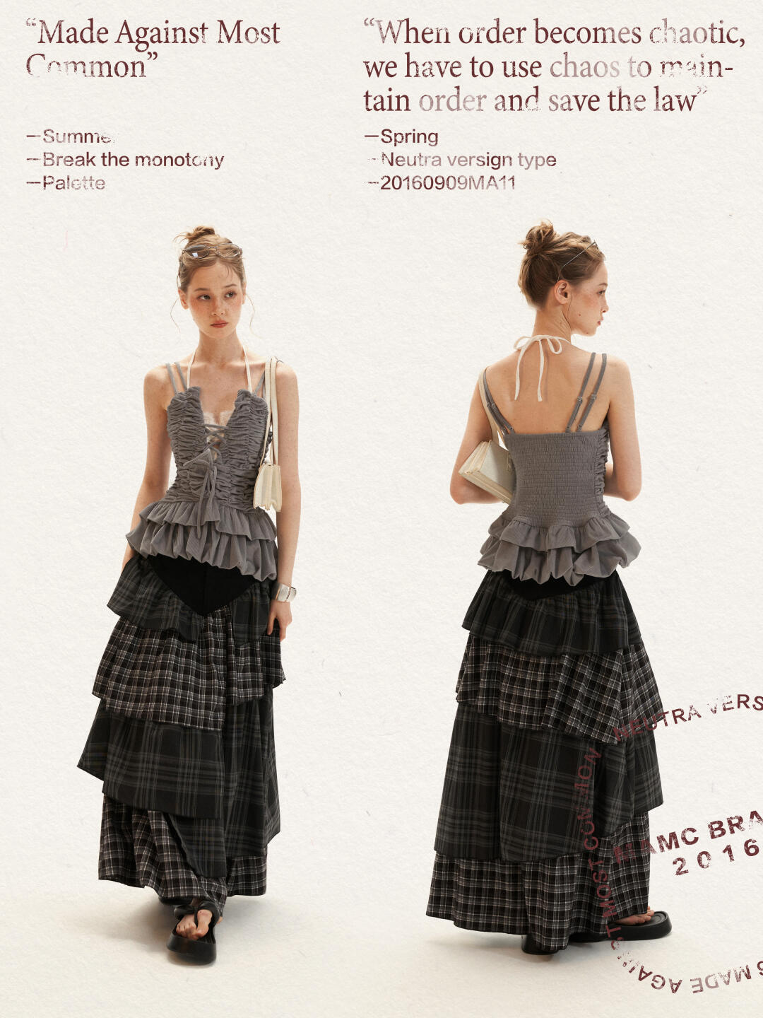 Ruched Ribbon Corset Cami Set WE995