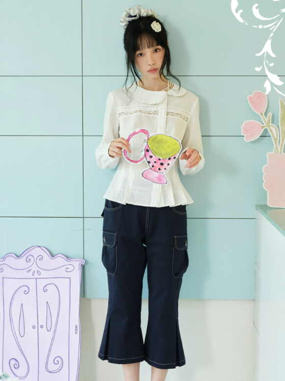 DAILY ARTIST - Navy Napoleon Utility Cropped Pants