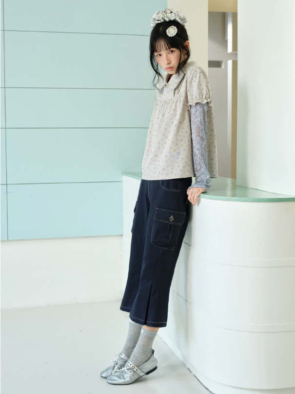 DAILY ARTIST - Navy Napoleon Utility Cropped Pants