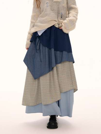 MAMC - Multi-Layered Plaid Maxi Skirt