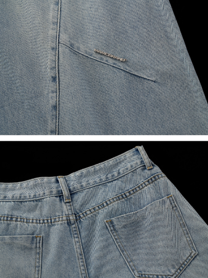 MAMC - Gravity Washed Wide-Leg Jeans