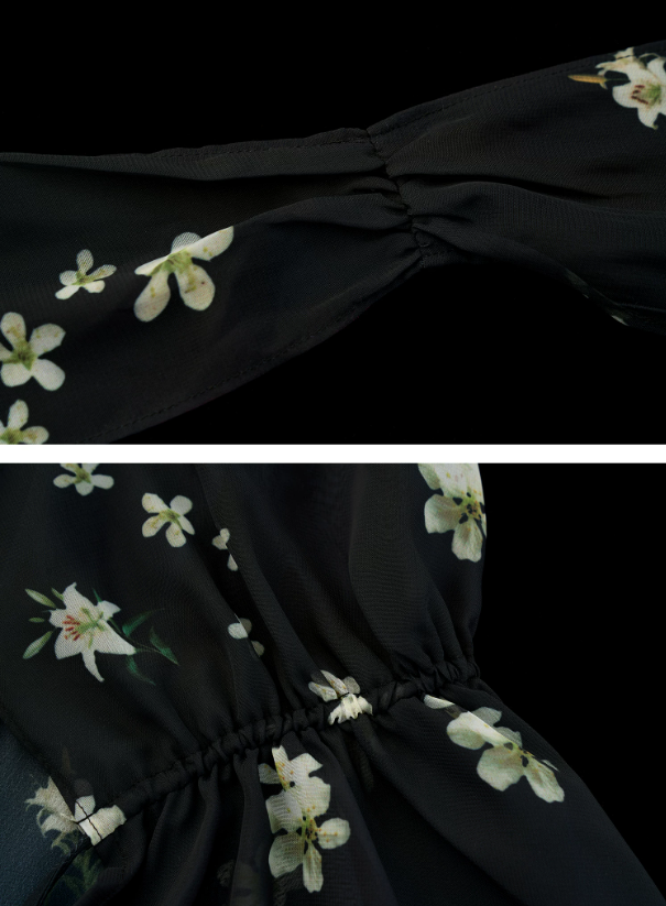 Black Vintage Floral Halter Cardigan Set