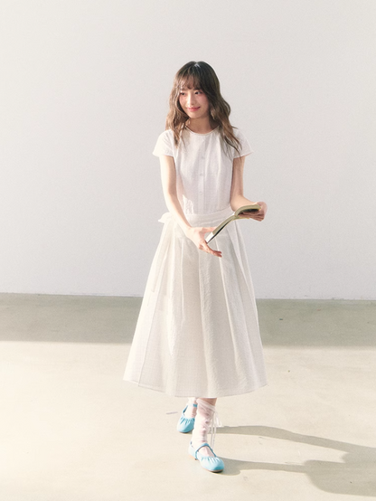 罐头粪便 - Summer Picnic Gingham Mini Dress – Short Sleeves & Waist Tie Detail