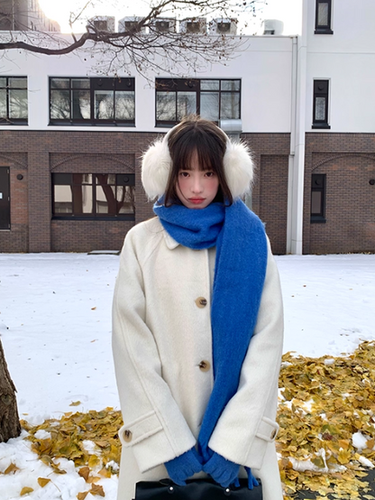 罐头士多所 Atmosphere Wool-Blend Fuzzy Coat