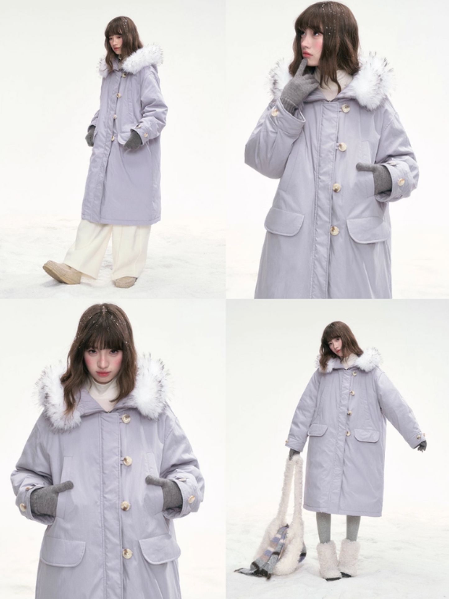 "Twilight Plush" Purple Long Parka SJ2025301