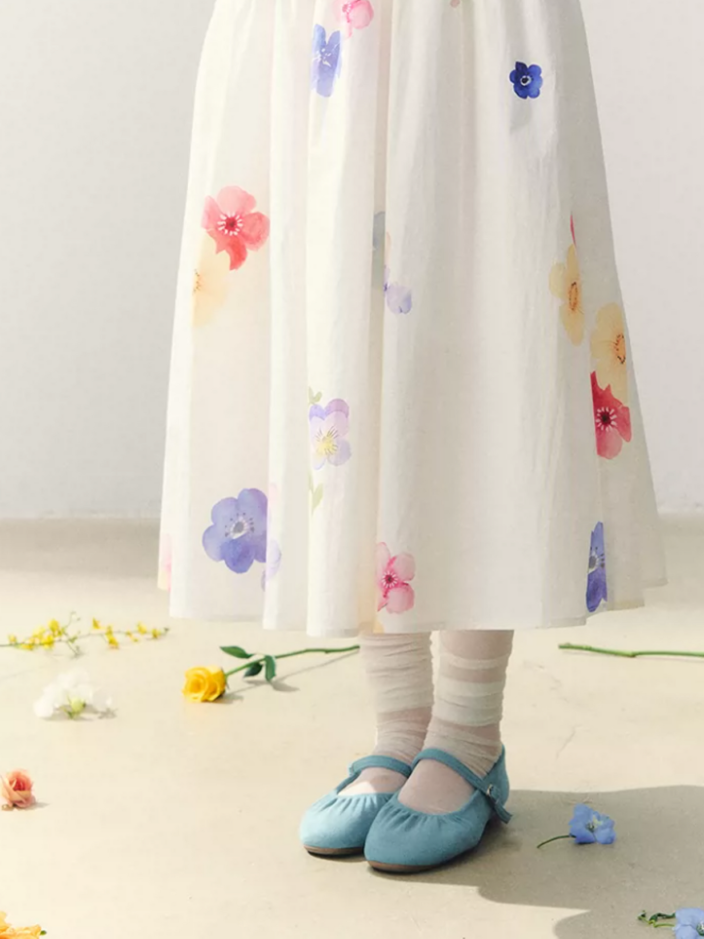 Floral Whisper White A-Line Top & Skirt Set WW2026053