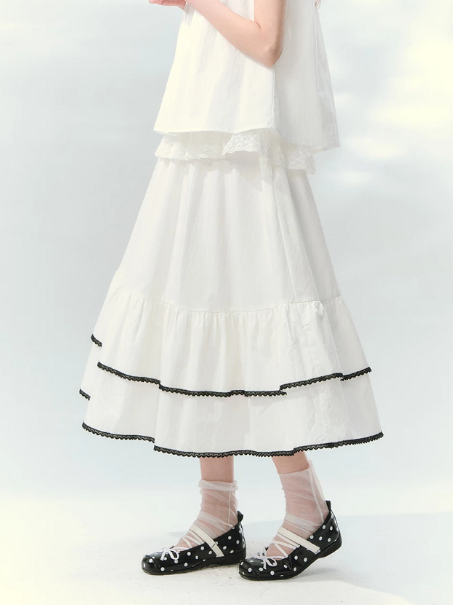 “Creamy Sweet Cocoa” Puff Sleeve Skirt Set SJ2026130