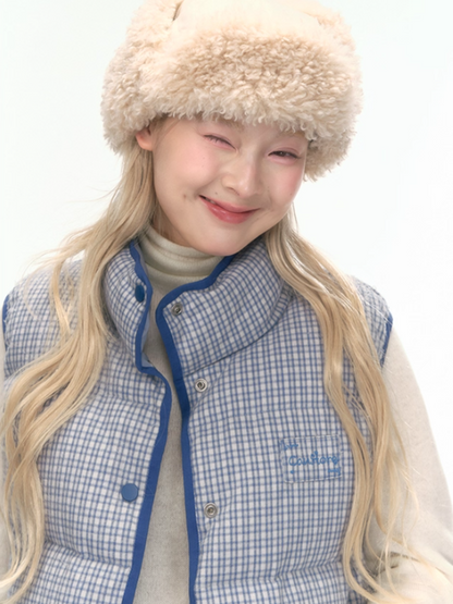 "Clear Sky Check Duo" Reversible Down Vest LL2025456